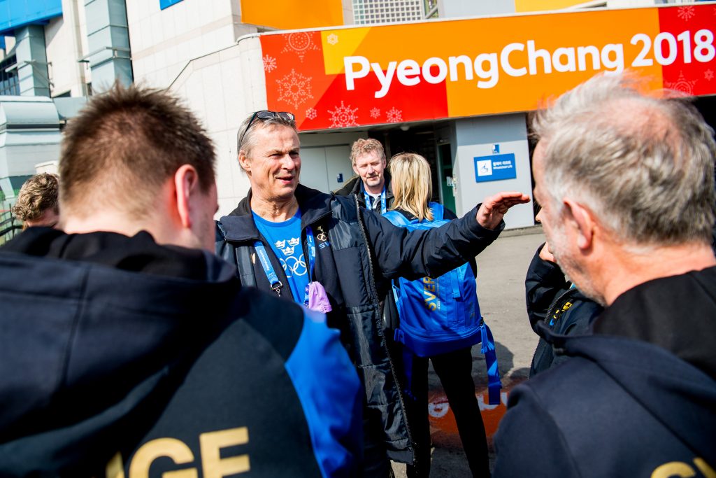 Björn Folin i PyongChang, dag 16, OS-finalen i curling mellan Sverige och Sydkorea. 